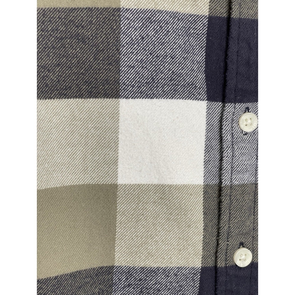 Hollister Medium Blue Plaid Long Sleeve Flannel Shirt 100% Cotton Lumbercore - Picture 4 of 9